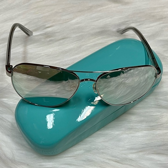 KATE SPADE ♠️ AVIATOR SILVER FRAME SUNGLASSES NEW IN ORIGINAL BOX - Picture 10 of 16